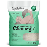 Areia Higiênica Chamego Grãos Finos Para Gatos 4kg